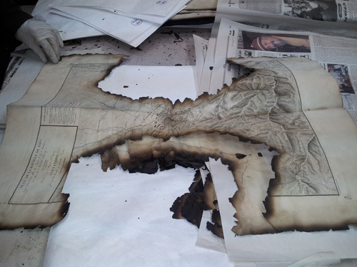 Book restoration at Dar al-Kotob: Burnt books from the Scientific Institute
